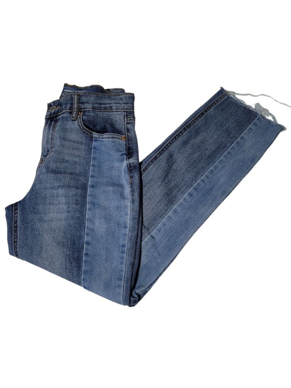 Old Navy Perfect Straight Mid Rise Jeans Womens Size 0 Medium Wash Denim Pants